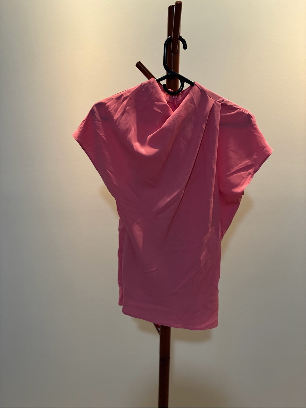 Topshop Pink Draped Short-Sleeve Tee